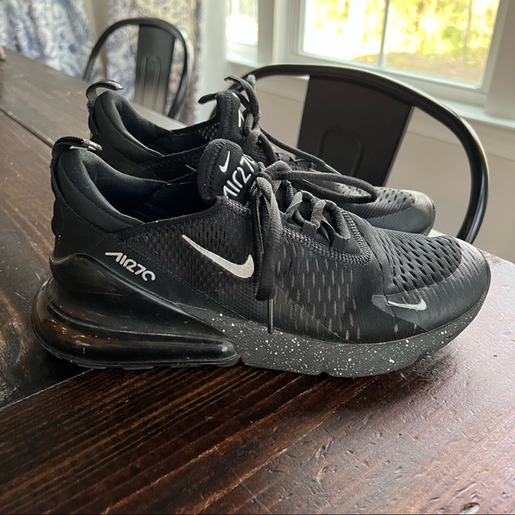 Nike | Shoes | Nike Air Max 27 All Black Noire Sports Running Shoes  Ah8050202 Menz 7 | Poshmark